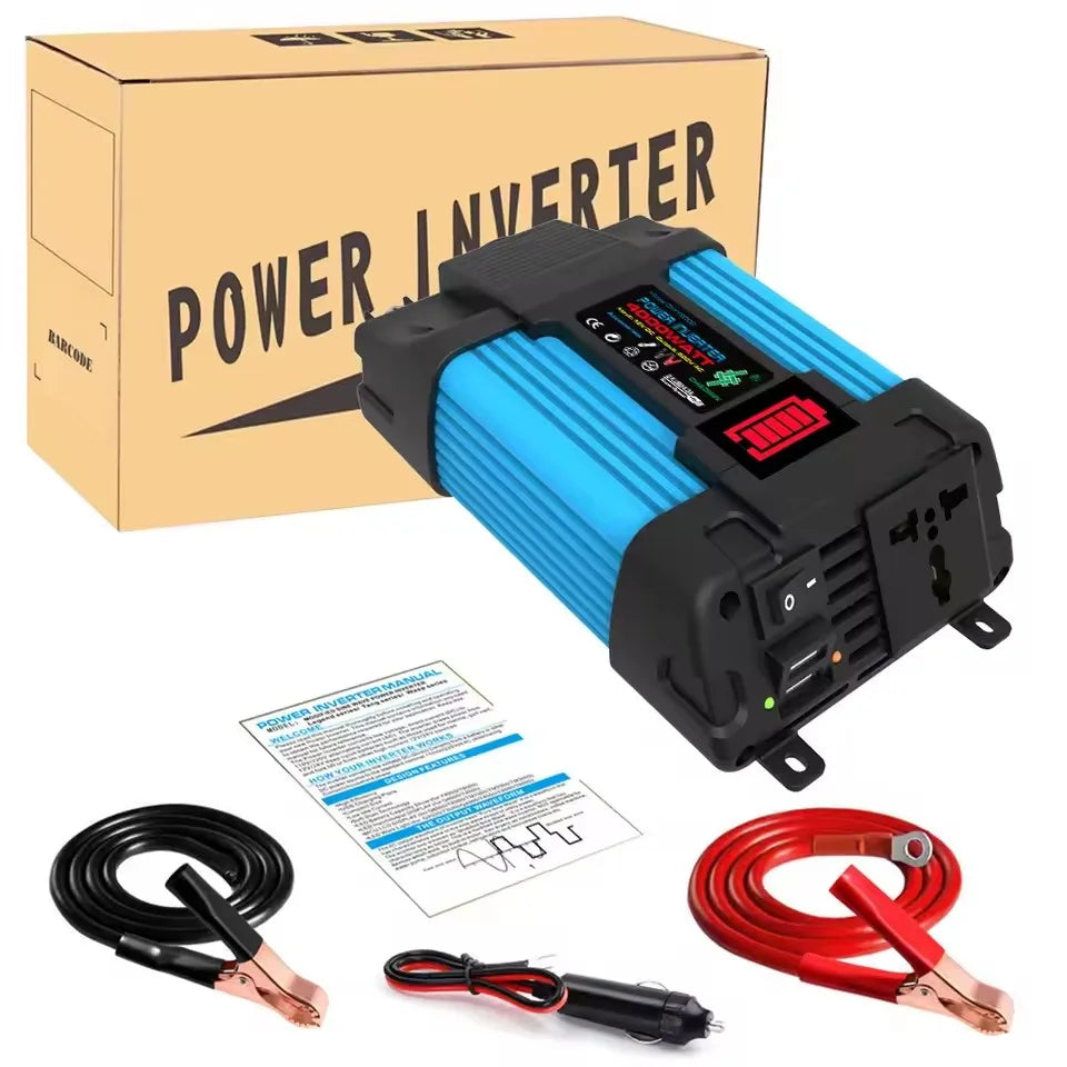 Car Inverter DC12V To AC 110V/220V 6000W Portable Power Bank Multifunctional Universal Socket Onboard Converter Solar Inverter