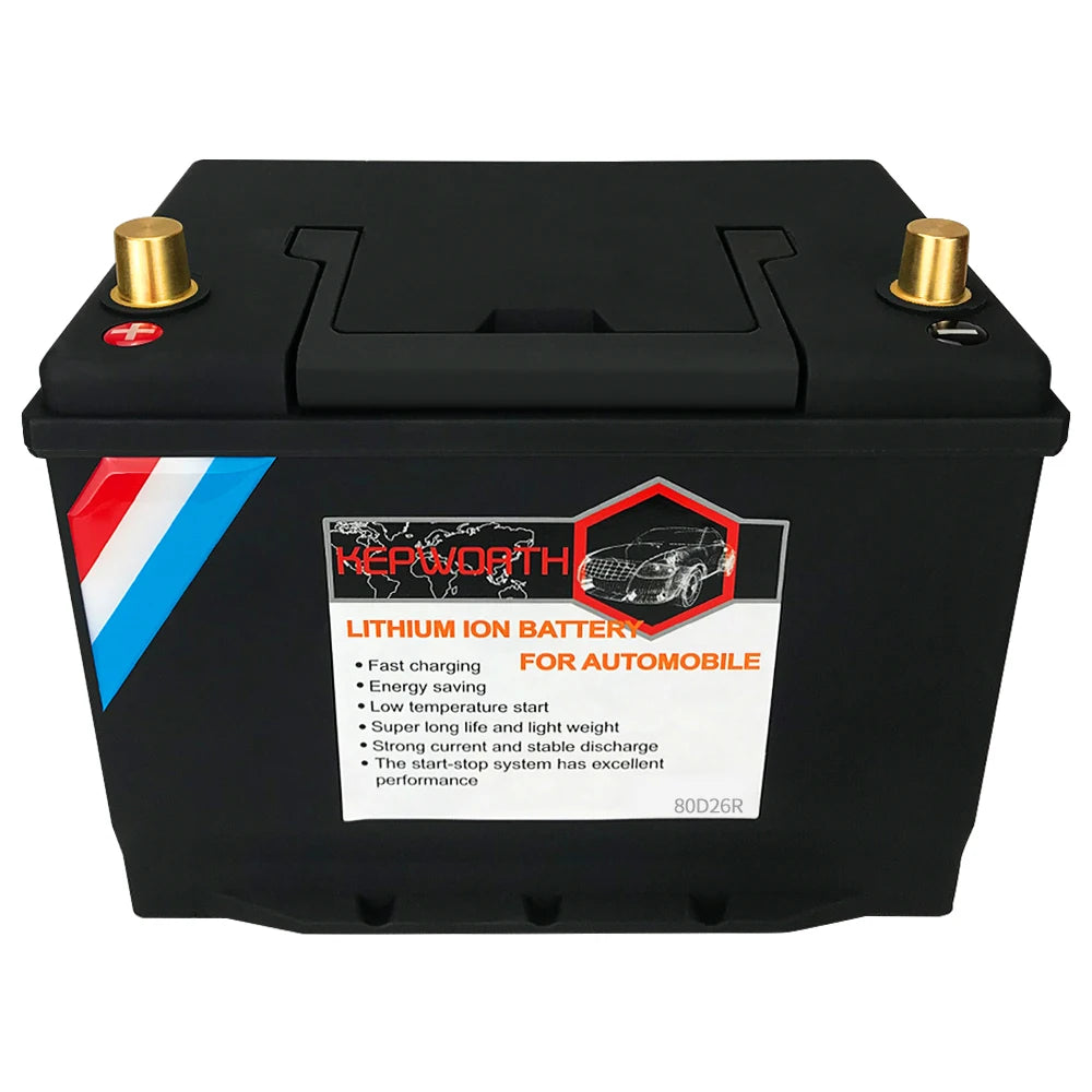 12V LiFePO4 Lithium Car Battery 70Ah 80Ah 100Ah 120Ah Jump Starter Battery Built in 200A BMS for Car, Automotive , SUV, Vehicle