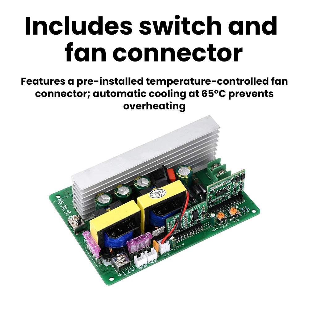 500W Inverter Module DC 12-14.5V to AC 220V Sine Wave DC-AC Step-Up Transformer Module With Switch and Fan Interface