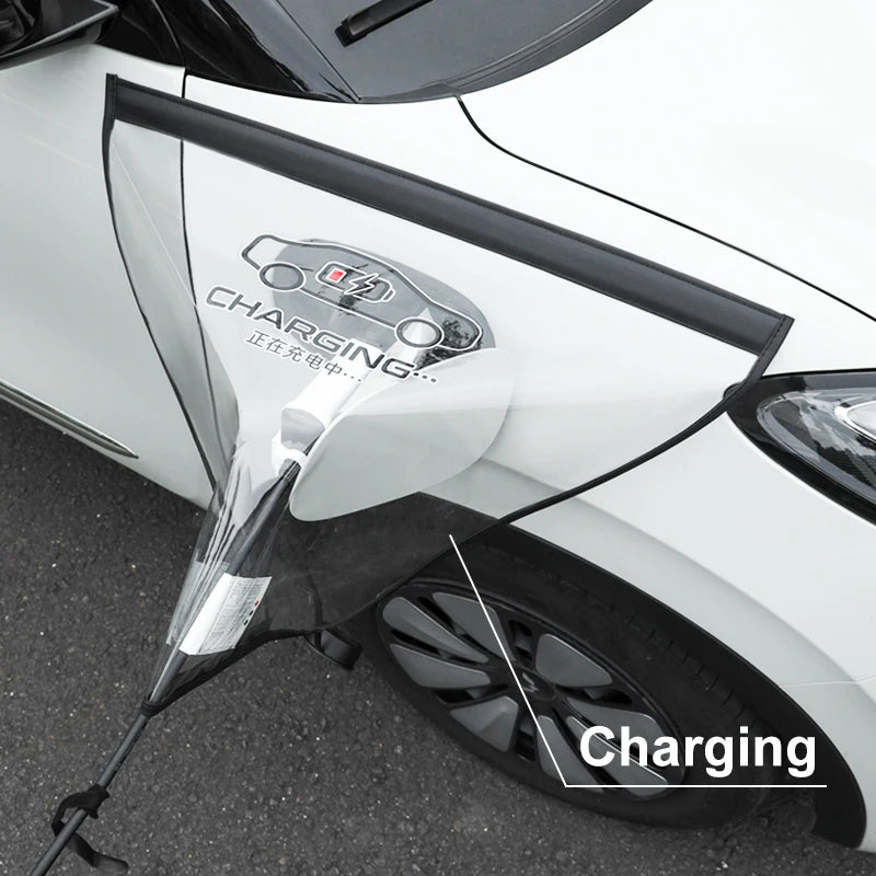 Auto Car EV Charger Plug Port Snow Rain Cover Magnetic Adhesion Waterproof Dustproof Chargering Protector for Electric Vehicles