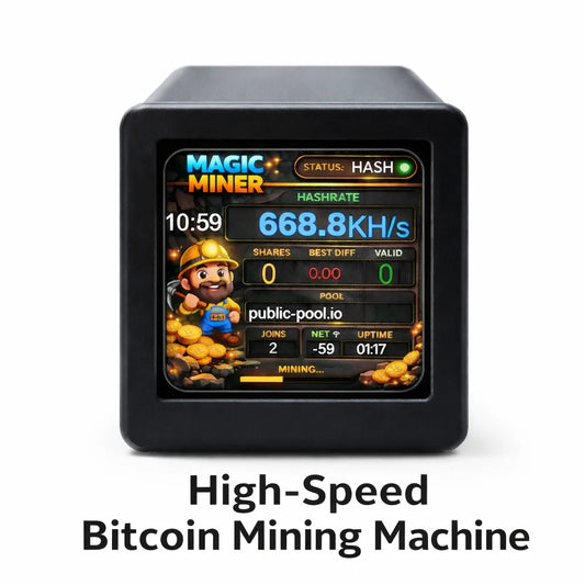 Smart Crypto Mining Display Mini Bitcoin Miner Monitor Plug & Play WiFi Real-Time Hashrate USB Powered