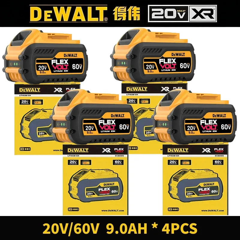 100% Original DeWalt Batteries 20V 6000mAh Li Ion Battery For DCB206 DCB205 DCB204 DCB200 DeWalt Power Tools Air Transport
