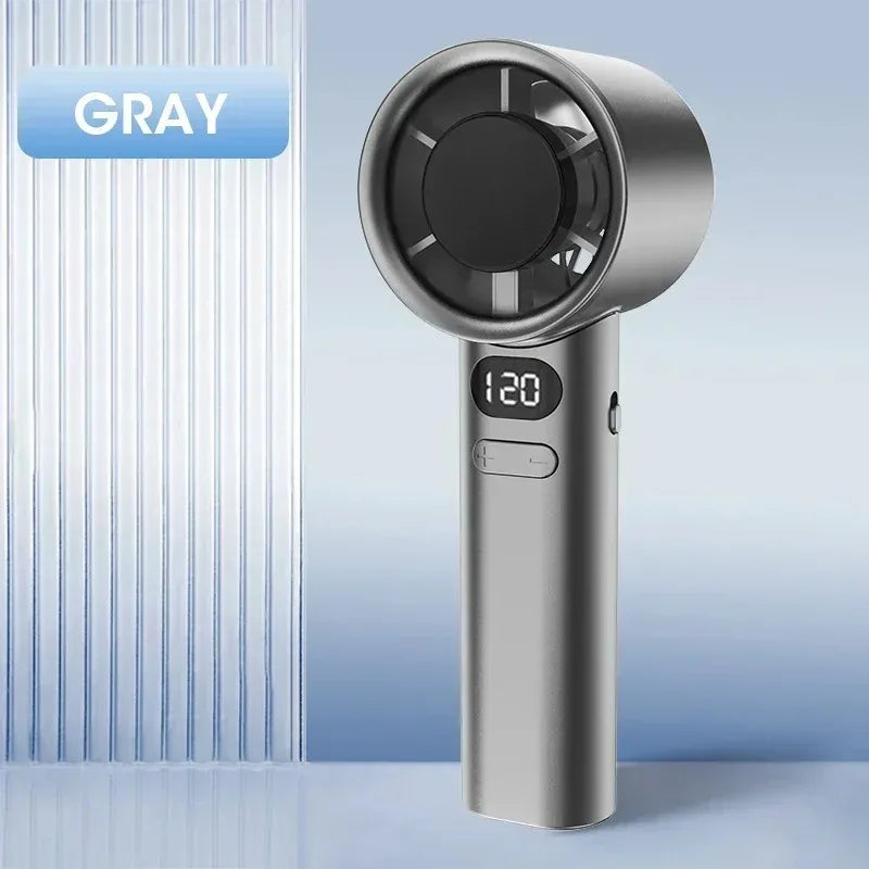 USB Rechargeable Handheld Mini Fan Portable Adjustable Desktop Cooling Fan with 12H Long Battery Life for Office Home Travel