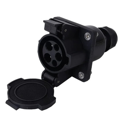 SAE J1772 Type 1 EV Charger Inlet Socket 16A/32A/48A 240V AC EV Charging Port Flange Mount Electric Vehicle Charging Receptacle