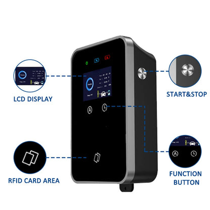 EV Charging Station IEC62196 J1772 Electric Vehicle Charger EVSE Wallbox Wallmount 7KW 22KW Type2 Type1 GBT Cable APP Cards