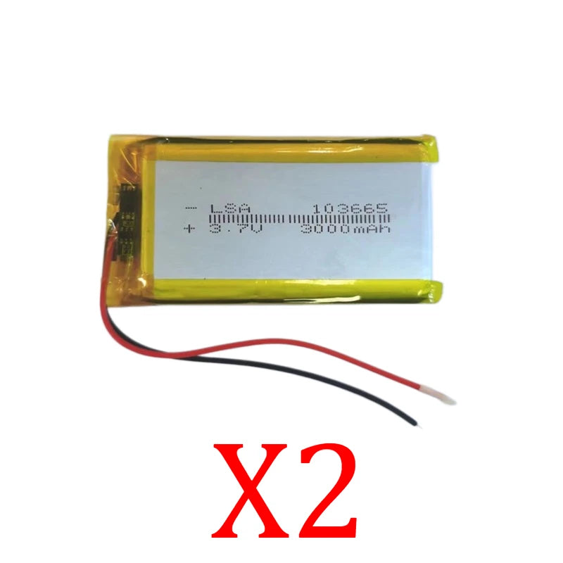 103565 3000mAh 3.7V Polymer Lithium Battery for Power Banks Monitoring Equipment LED Lights Rechargeable Lithium Batteries