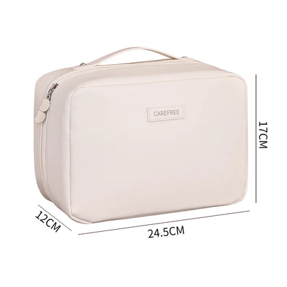 PU Flame Makeup Bag, Beauty Makeup Storage Bag, Double Zipper Makeup Brush Bag, Business Travel Toiletries Sorting Bag
