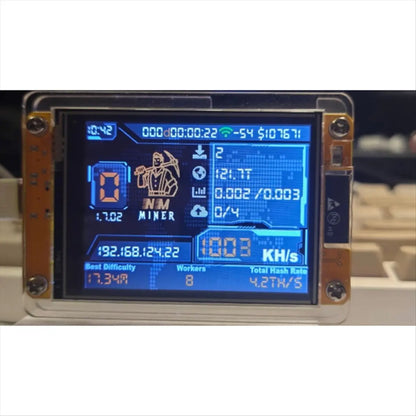 NMMiner NerdMiner V2 Hashrate 1000KH/S ESP32 2.8 Inch Smart Display Crypto Solo Lottery Bitcoin ESP32-2432S028R DROOM