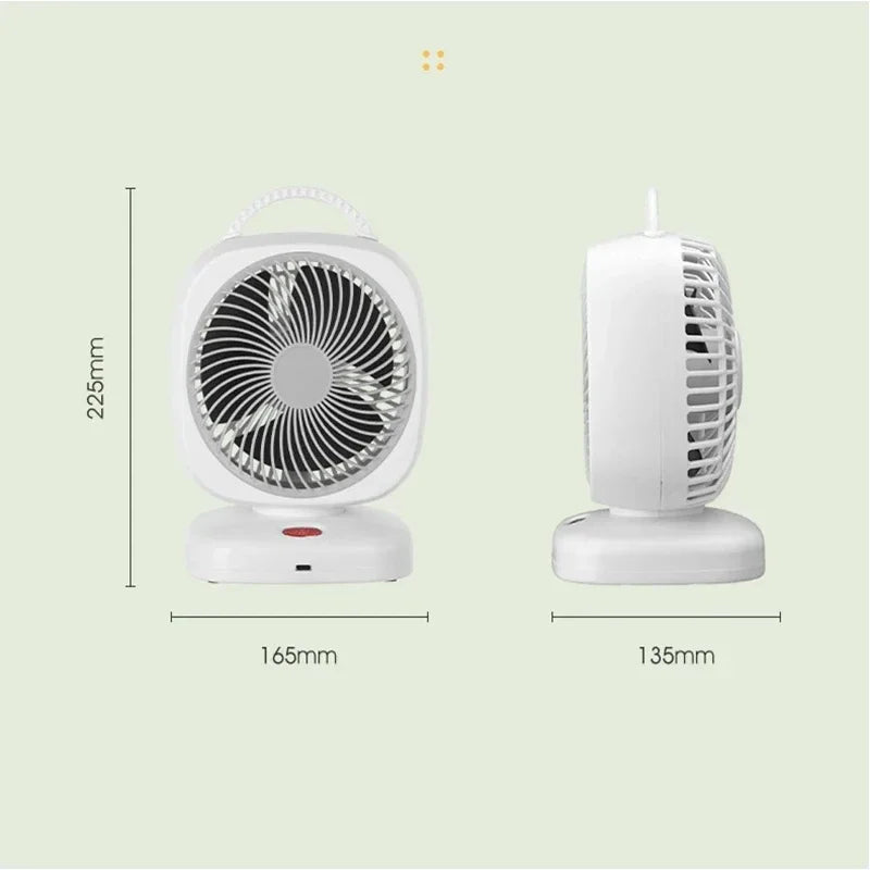 Wireless 2000mah Rechargeable Camping Fan Mini Desktop Fan High Wind Portable Rechargeable Fan Office Home Usb power supply
