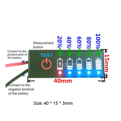 1S 2S 3S 4S 5S 6S 7S 3.7V-29.4V 18650 Li-ion Lipo Lithium 12V Battery Level Indicator Tester Capacity Tester Meter
