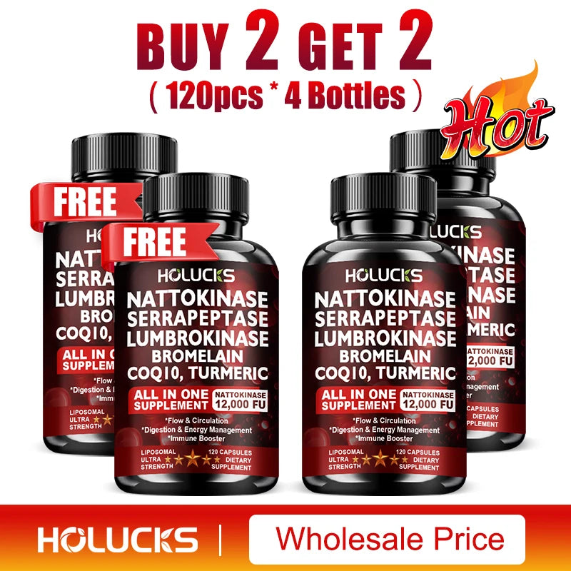 Nattokinase Supplement, Supports Blood Flow, Heart Health, & Healthy Circulation, Digestive Aid, Boosts Cellular Energy