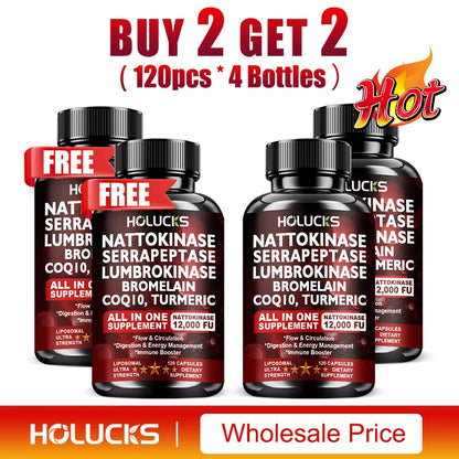 Nattokinase Supplement, Supports Blood Flow, Heart Health, & Healthy Circulation, Digestive Aid, Boosts Cellular Energy