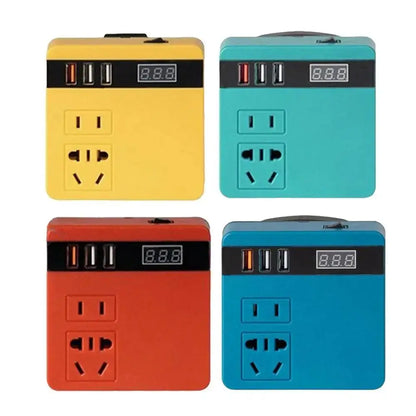 1Pcs 18V 20V To 220V Battery Inverter Multifunctional 120W Smart Transformer Household Dual Plug Outdoor Work Inverter