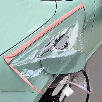 Outdoor Electric Vehicle Charger Port Rainproof Dustproof Cover Transparent Waterproof Cover Magnetic EV Charger Port Protector