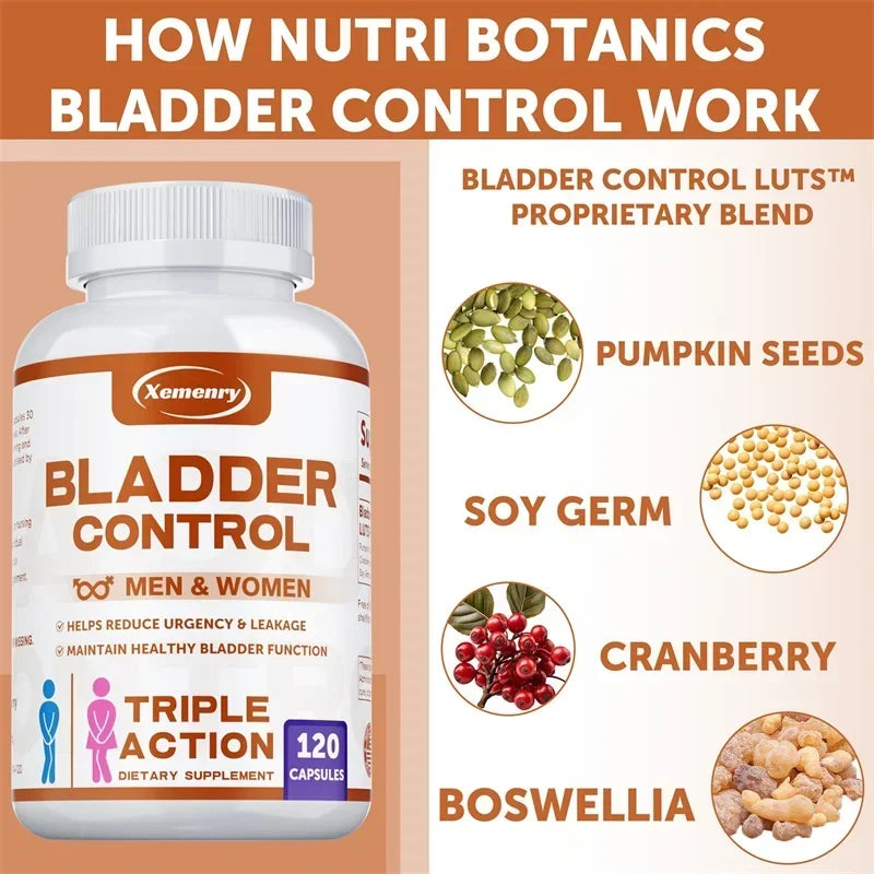 Bladder Control Supplement - Improves Urination Function, Supports Urinary Tract Health, Promotes Metabolism, Reduces Pain