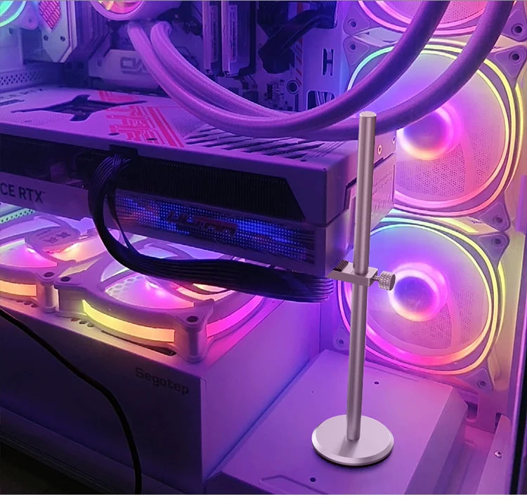 TEUCER Graphics Card Bracket GPU Metal Support Bracket Adjustable Height Aluminum Graphics Card Bracket PC Chassis Accessories