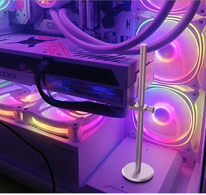 TEUCER Graphics Card Bracket GPU Metal Support Bracket Adjustable Height Aluminum Graphics Card Bracket PC Chassis Accessories