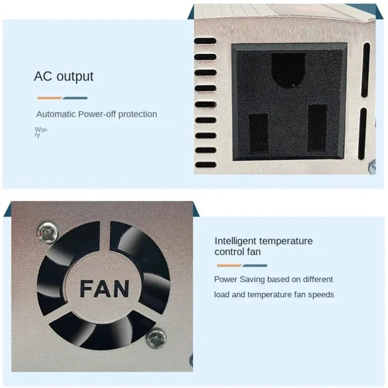 Inverter 12v 220v Solar Inverter 500W 1000W 1500W 2000W Portable Voltage Transformer Auto Charger Converter Car Power Inverter
