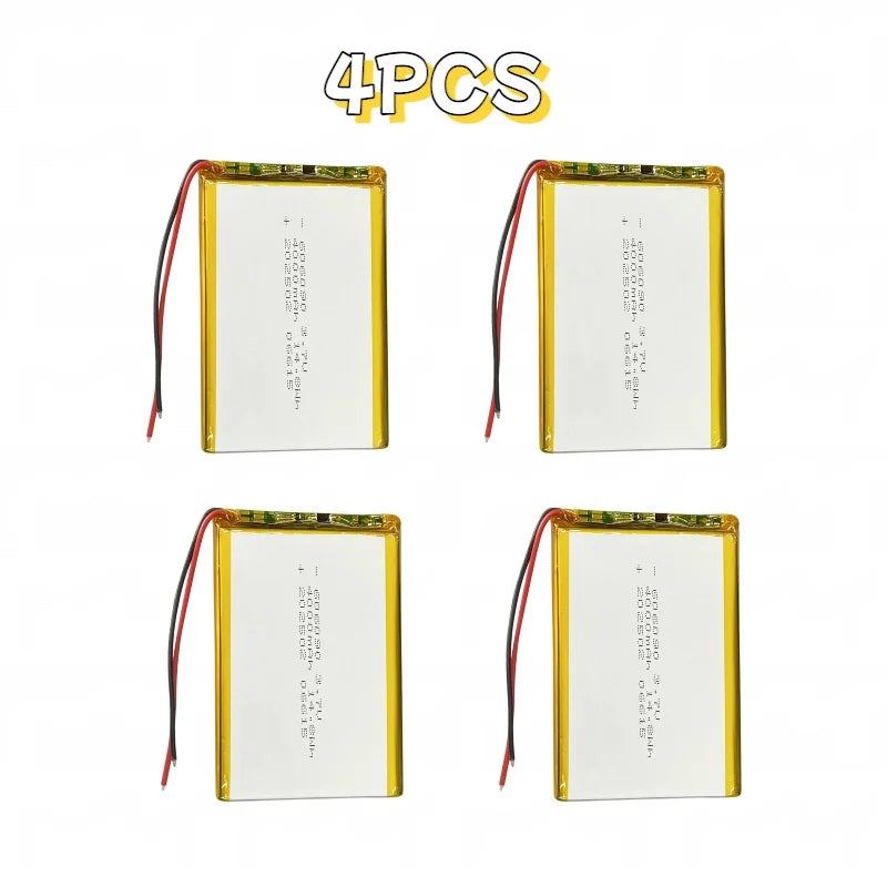 3.7V 606090 Polymer Lithium Battery 4000mAh Large Capacity Tablet Computer Mobile Power Bank Supply DIY Rechargeable Batteries