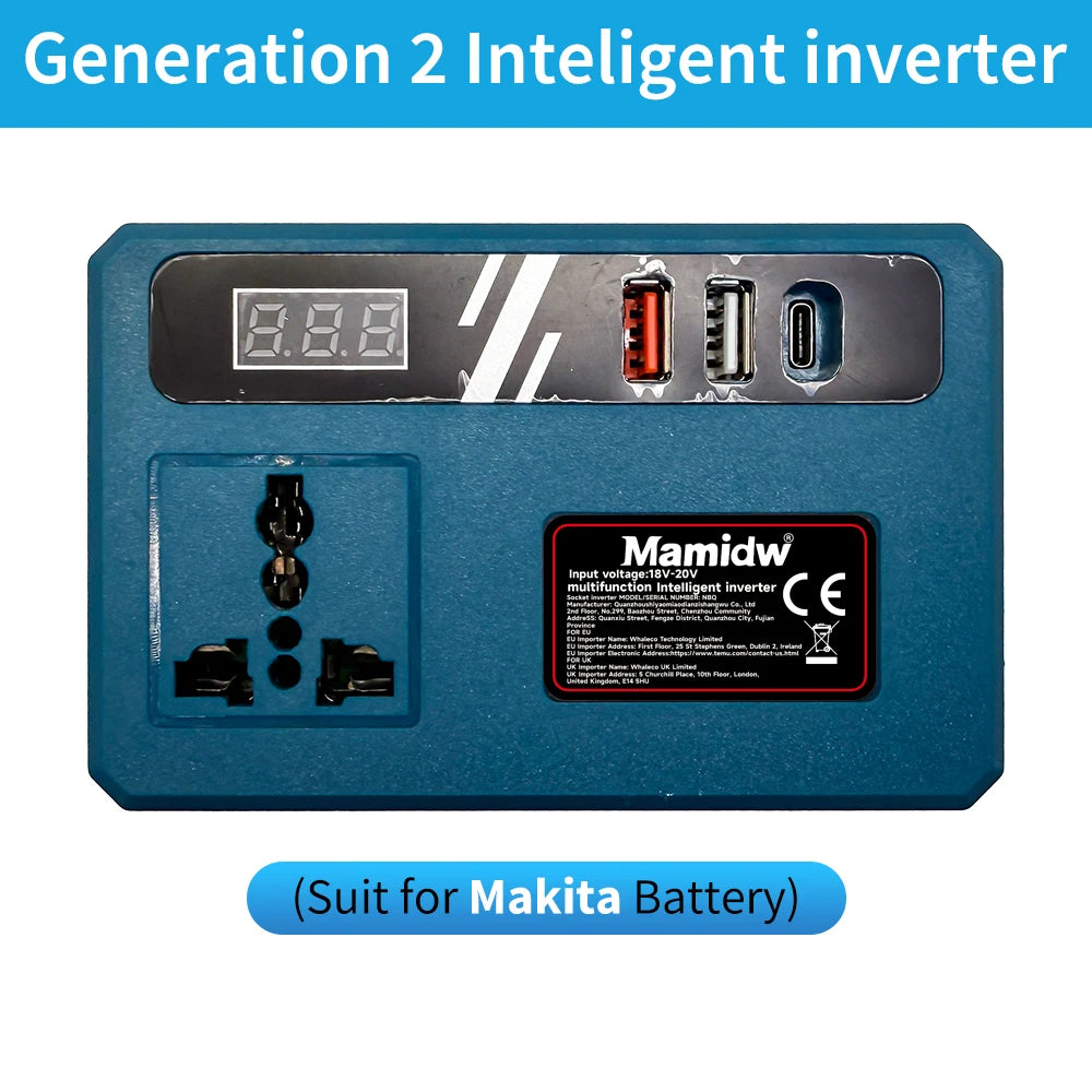 New 120W Lithium Battery Inverter DC 18-21V To AC 220V Electric Tool Battery Inverter Power Inverter, Stable power output