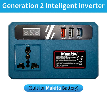New 120W Lithium Battery Inverter DC 18-21V To AC 220V Electric Tool Battery Inverter Power Inverter, Stable power output