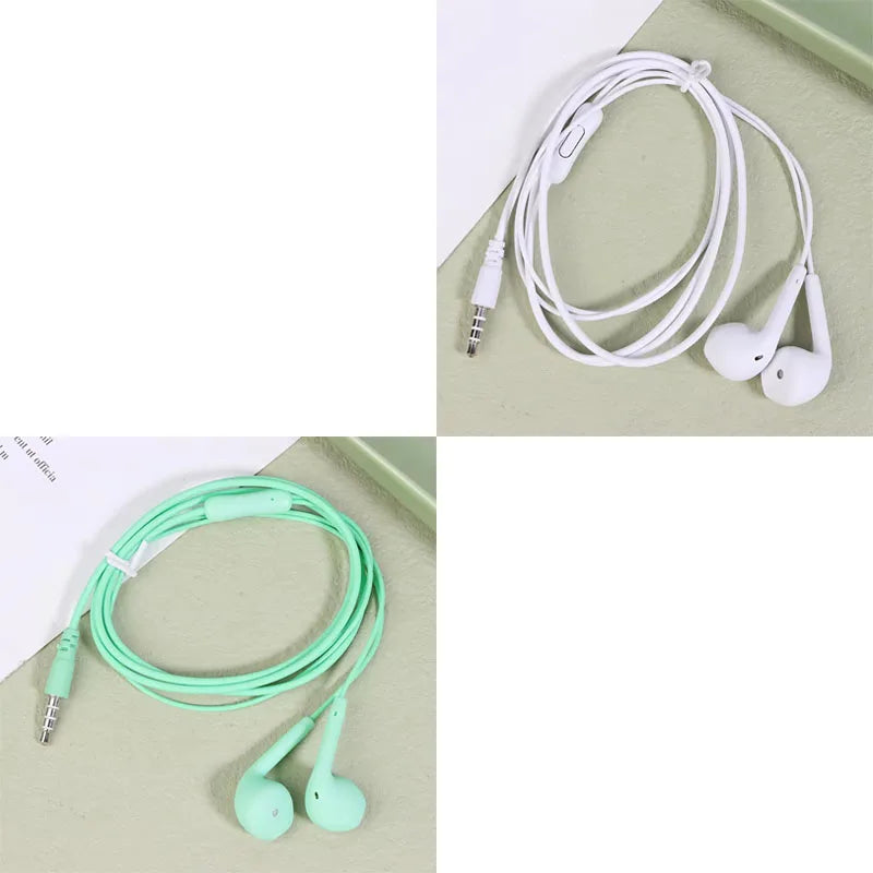 1/2/3pcs Universal 3.5mm Stereo In-Ear Headphones Sport Music Earbud Handfree Wired Headset Earphones with Mic For Xiaomi Huawei
