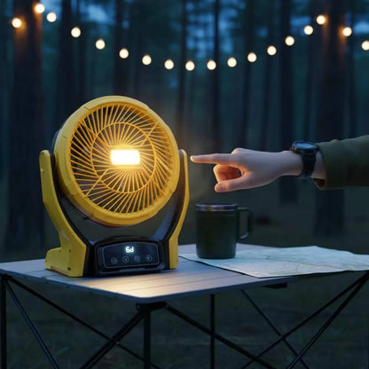 Portable Fan with Light Compact USB Fan with Light Rechargeable for Campers, Journeyers, Camping, Tabletop, Tent