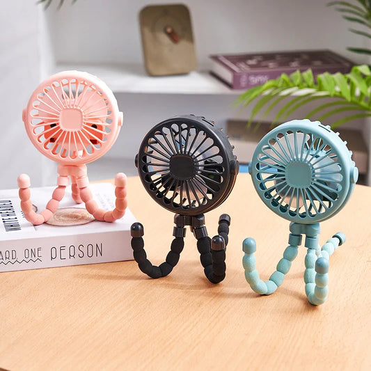 Portable Clip-on Rechargeable Fan for Indoor and Outdoor Use To Cool Car Seats, Strollers, Cribs and Treadmills