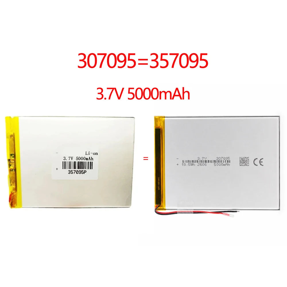 307095/357095 5000mAh 3.7V High Capacity Polymer Lithium Batteries Rechargeable Battery New Date Accessory DIY Equipment Tools