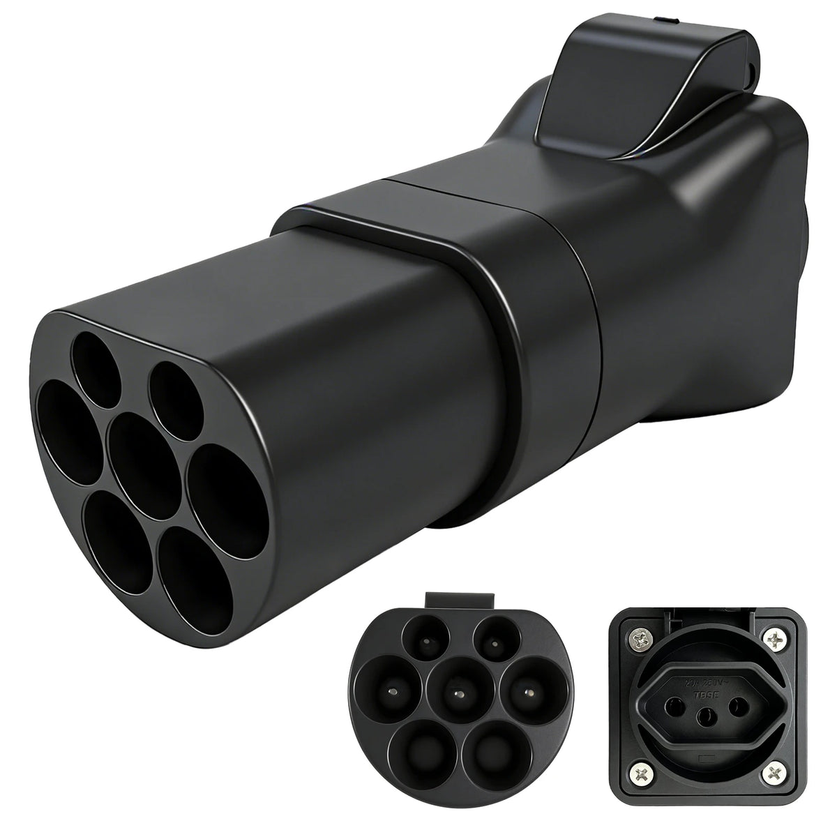 Portable EV Charging Adapter 220V Type 2 Male Plug to Schuko Socket Converter for IEC 62196-2 Charging Stations Electric Scooter