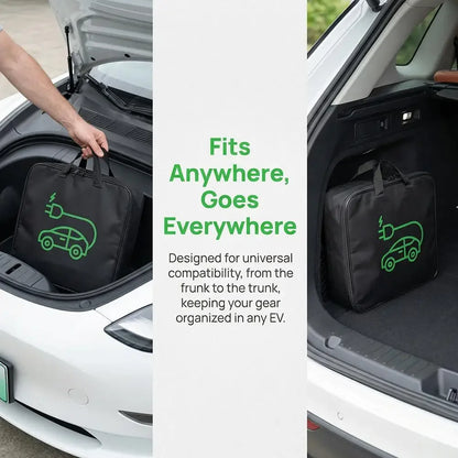EV Cable Organizer Bag Electric Car Charger Box  Waterproof Car Battery Cable Handled Bag EV Car Charging Gun Storage Organizer