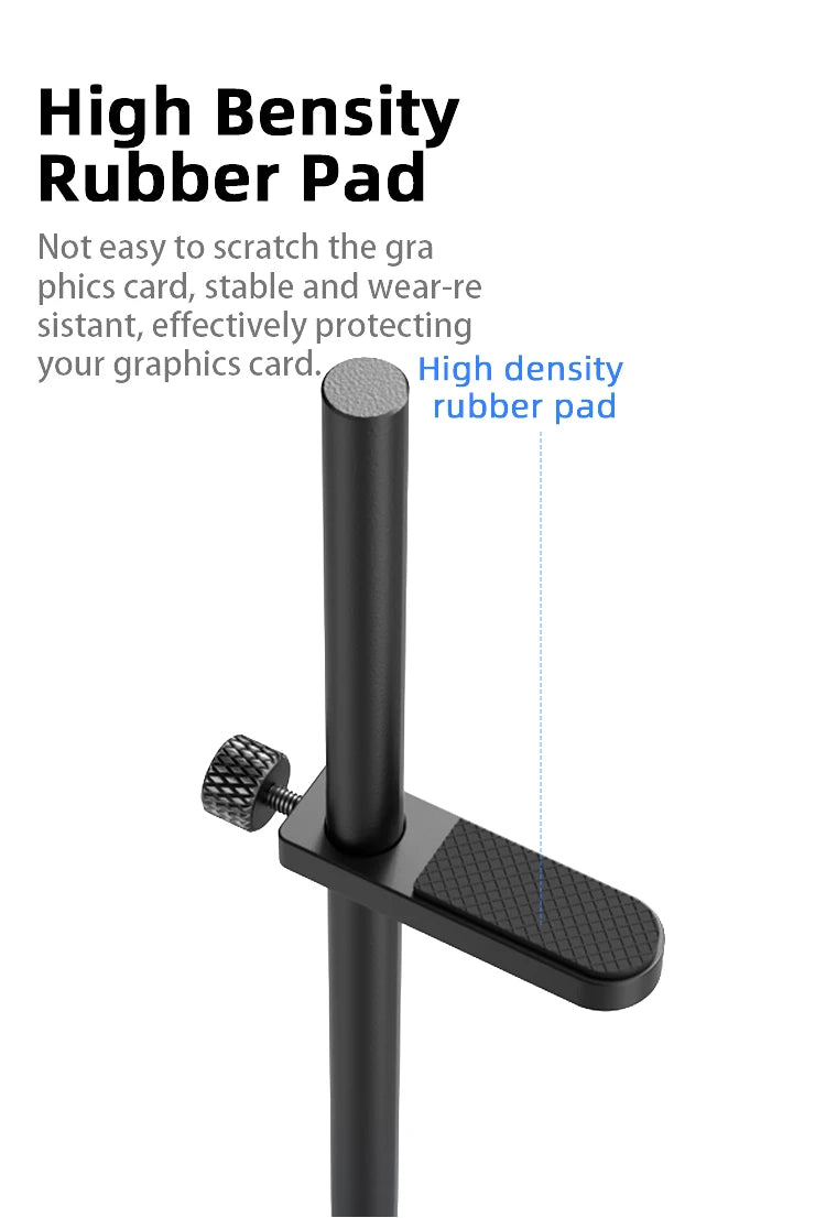 TEUCER Graphics Card Bracket GPU Metal Support Bracket Adjustable Height Aluminum Graphics Card Bracket PC Chassis Accessories
