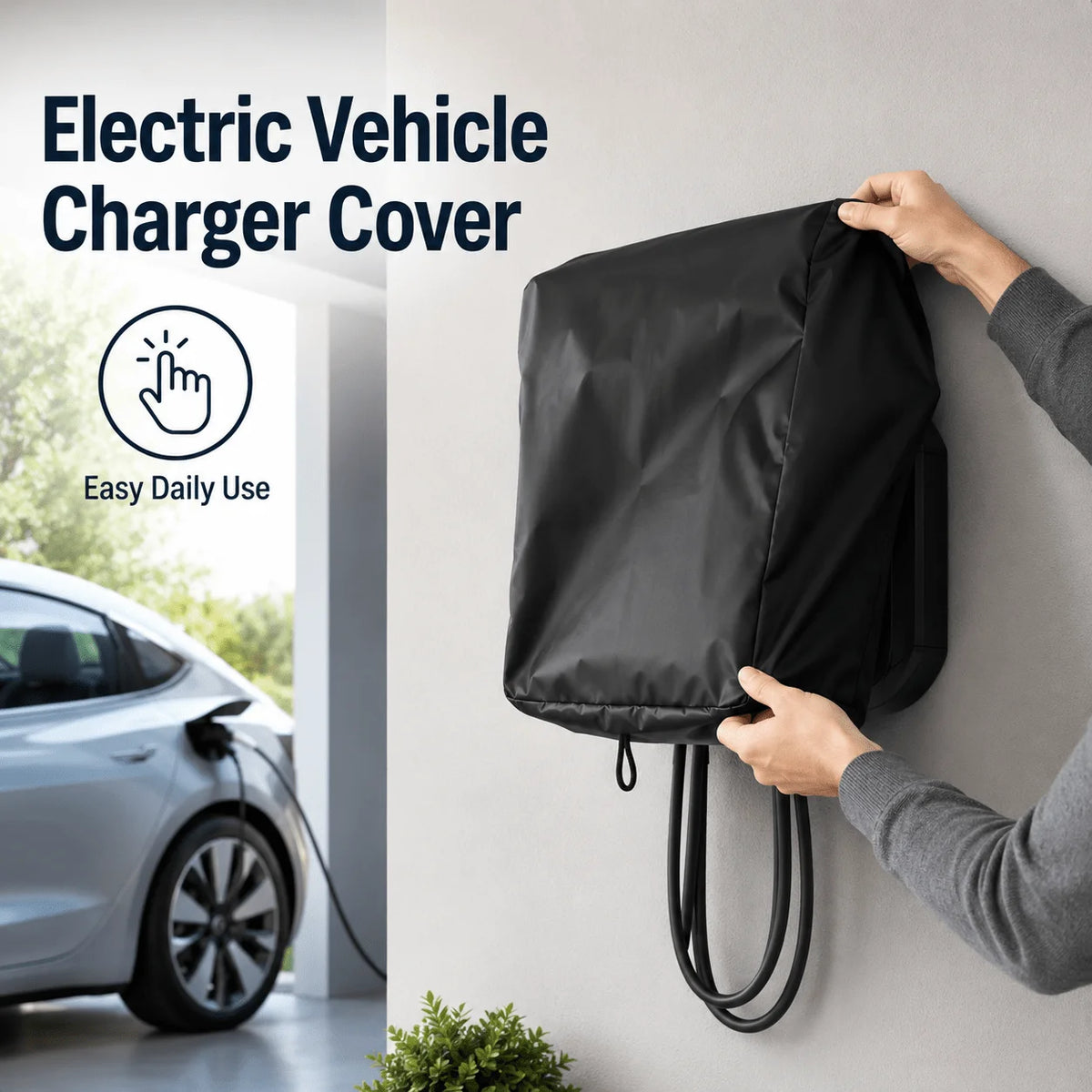 Waterproof Drawstring Bottom EV Charging Post Protective Cover For Electric Vehicle Charger Only Protective Sleeve