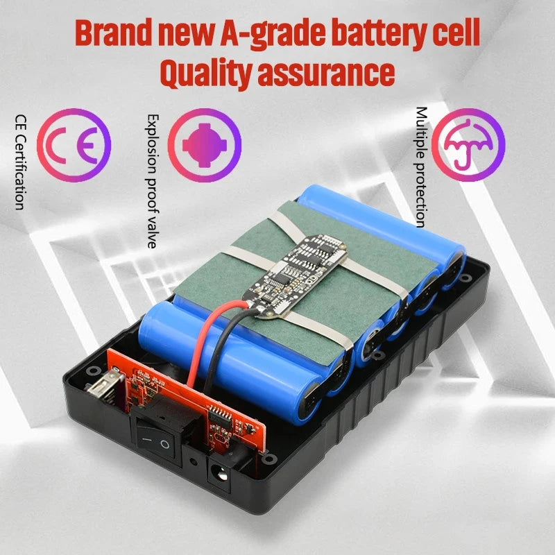 High Quality 12V Lithium Battery Pack 12000mA Large Capacity 5V Mobile Power Supply, Speaker, Air Conditioning Suit,Backup Power