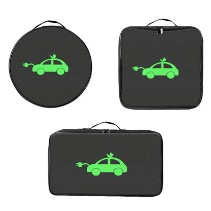 EV Charging Cable Storage Bag Electric Car Charger Box Charging Organizer Jumper Cable Bag Waterproof Fire Retardant Organizer