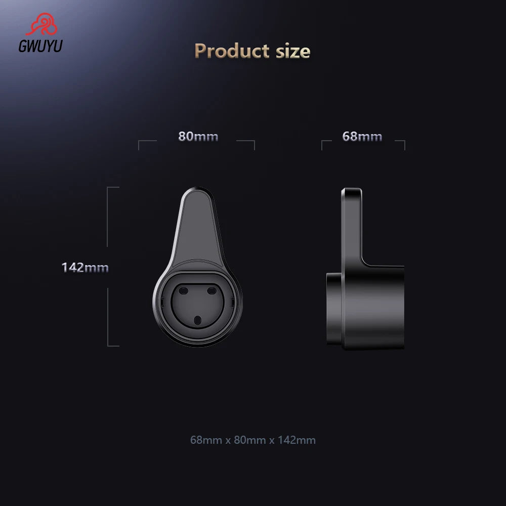 GWUYU EV Charger Plug Holder for Electric Vehicle Type2 Charging Cable Organizer Plug Stand Extra Protection Wallmounted