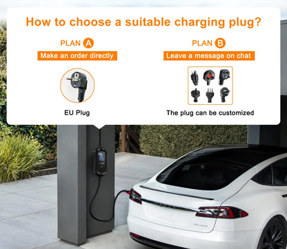 AFEEV 3.5KW 16A 1Phase Portable EV Charger Type1 SAE J1772 Electric Car Charger EVSE Fast Charging Wallbox EV Charging Station