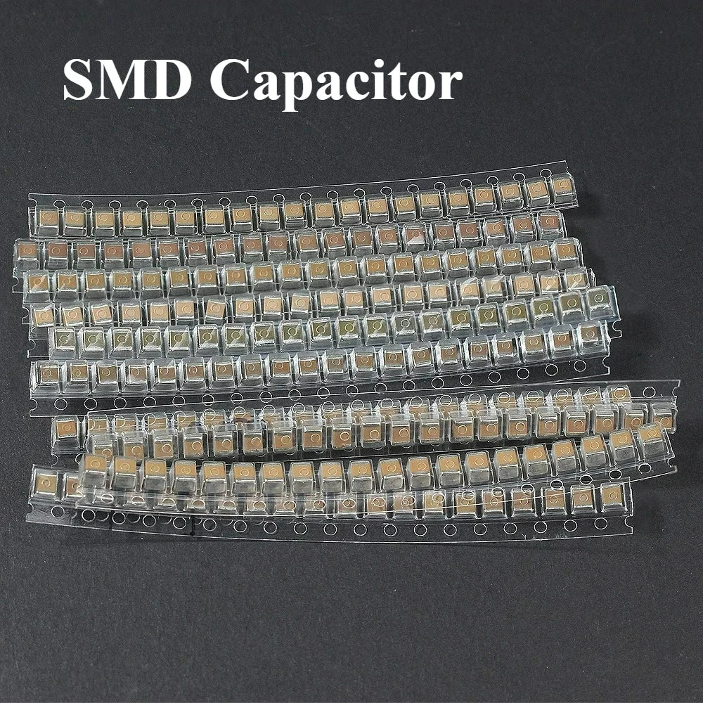 200pcs 1210 SMD Capacitor 6.3V 10V 16V 25V 50V 10 Kinds*20pcs Capacitors Pack 0.1UF 0.47UF 0.68UF 1UF 2.2UF 10UF 100UF