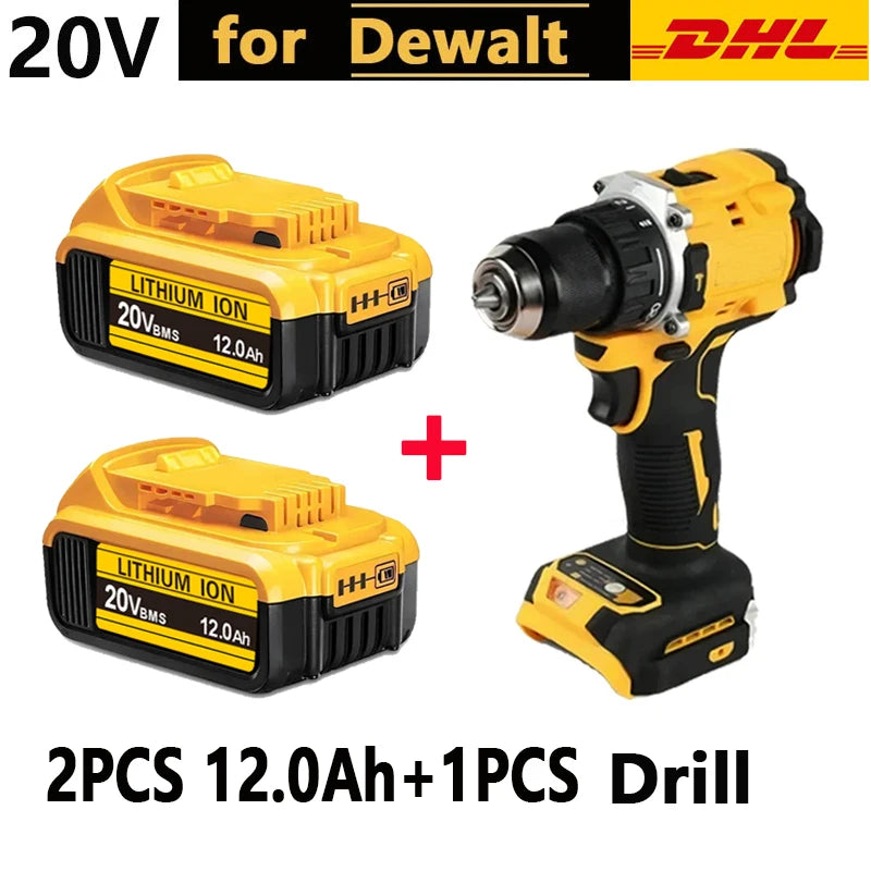 For DeWalt 20V Lithium Ion Batteries 20V 12Ah DCB203 Li Ion Battery Replacement DCB206 DCB205 DCB204 DCB200 Power Tools