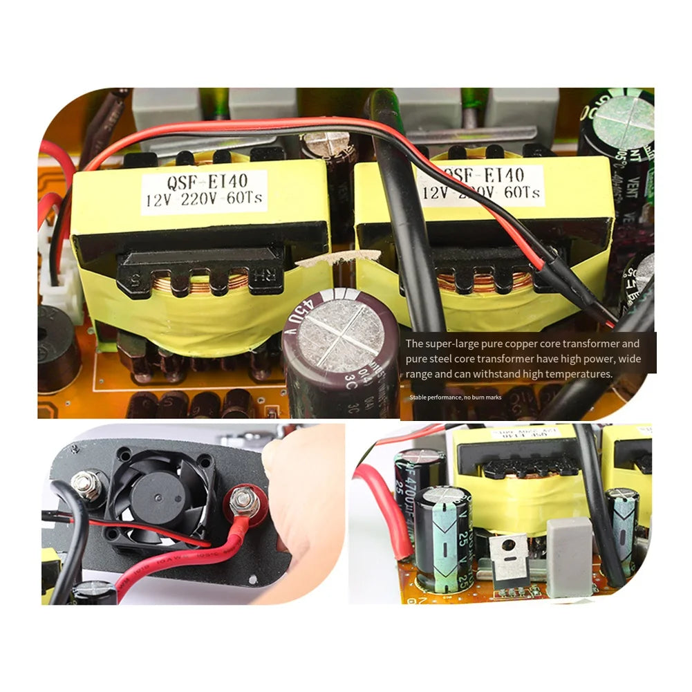 AT21-Multifunctional Power Inverter 12V DC To 220V AC Inverter 1200W Voltage Inverter