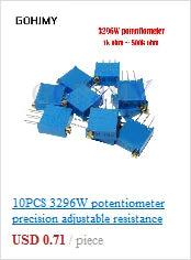 20PCS RM065 Trimmer Potentiometer Adjustable Resistor 500R 1K 5K 10K 20K 50K 100K 200K 500K 1M RM-065 Variable Resistors
