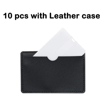 10/50/100PCS Credit Card Flash Drive 1GB 2GB Memory Storage 4GB 8GB 16GB 32GB 64GB USB 2.0 Pen Drive Custom For Gift USB Disk