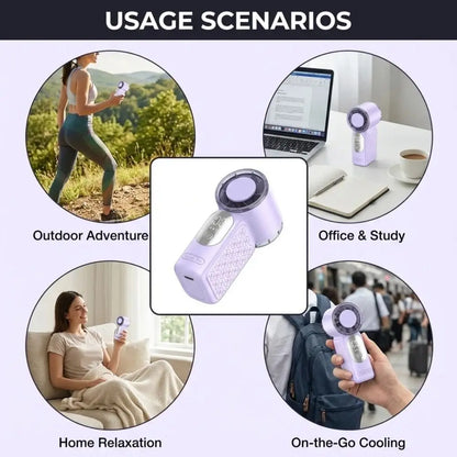 Ultra-Long Battery Life Portable Handheld Fan Built-In Rechargeable Battery Rechargeable Mini Fan for 5V/1A/2000mAh