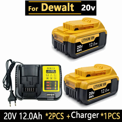 New High-power For DEWALT 20vbattery DCB200 DCB205 DCB206 * power tool 18V battery 3AH 8AH 12AH  batteries DCD805