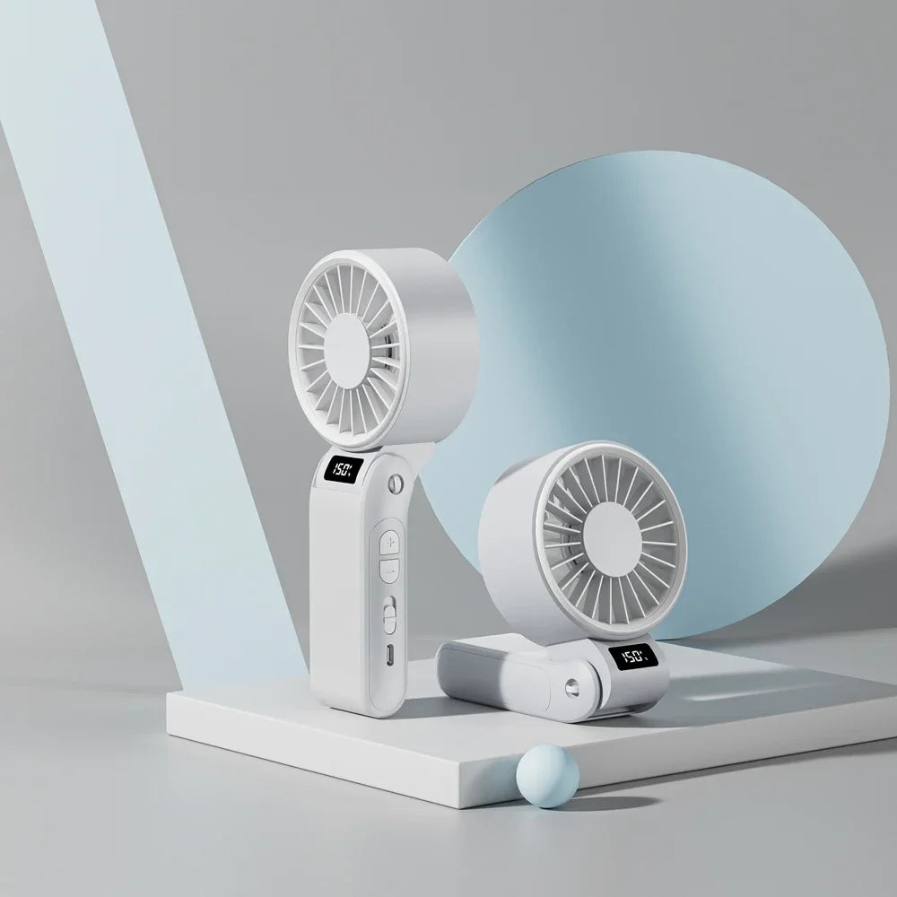 Portable High speed fan Mini Fan 3000mAh Rechargeable Battery USB Fan Foldable Handheld Fan for Outdoor fan