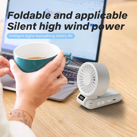 2025 Portable High speed fan Mini Fan 3000mAh Rechargeable Battery USB Fan Foldable Handheld Fan for Outdoor fan