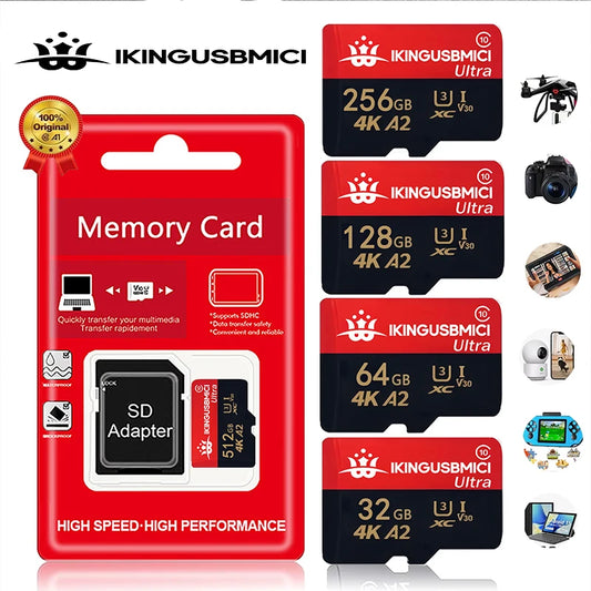 Memory Reliable Quality 32/64/128/256/512gb Mini Durable Smartphone High Micro Original 10 Card Flash Class Tf Quality Fast U3