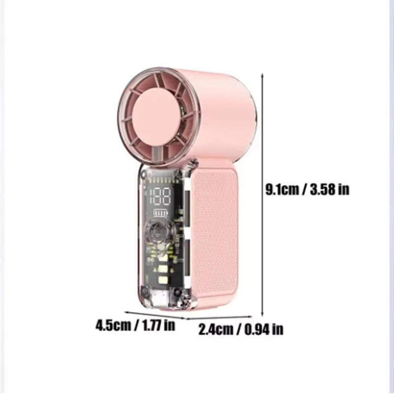 Powerful Mini Handheld Fan, Compact Portable Rechargeable Fan, High Speed Small Pocket Fan for Summer Travel Camping