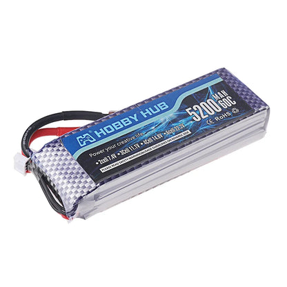 2S/3S/4S/6S 7.4v 11.1v 14.8v 22.2v 5200mah Lipo Battery 60C For RC Toys Car Truck Boats Drone Helicopter Parts With XT60 T Deans