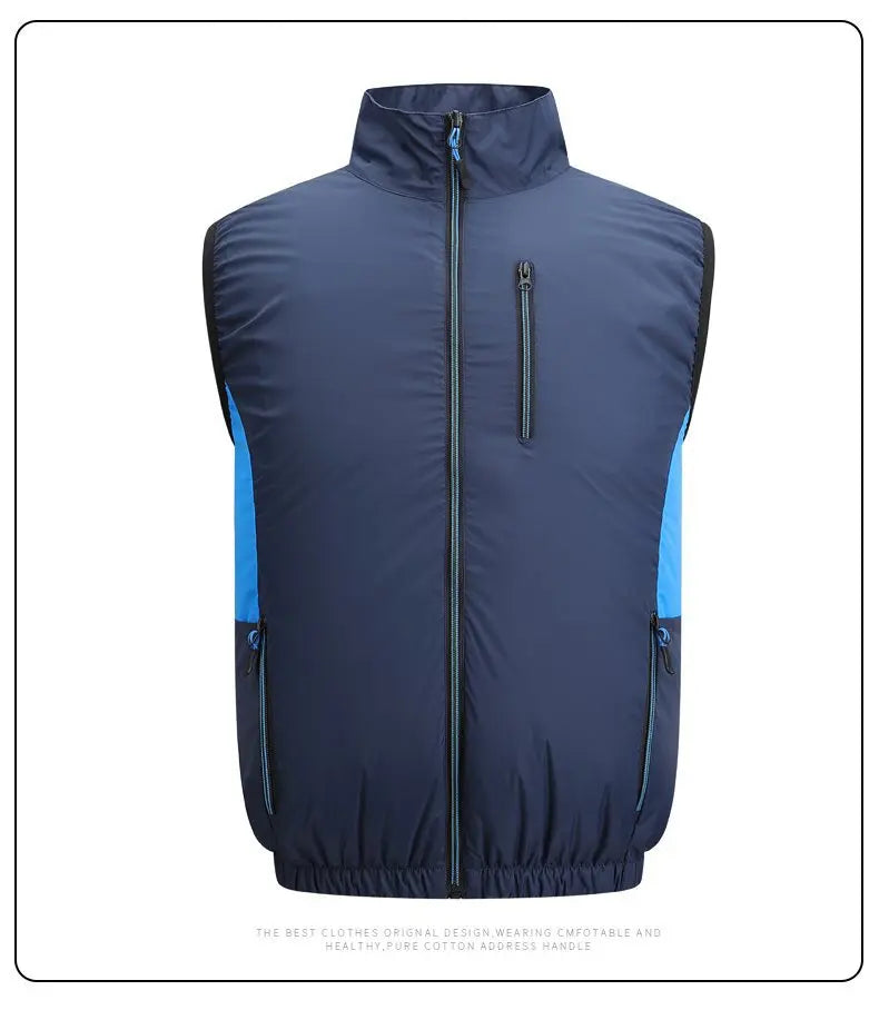 NEWS USB 12V/5V 4Fan Couples Summer Breathable Cooling Vest Sleeveless Fan Air Conditioner Jacket Heat Resistant Outdoor Workwea